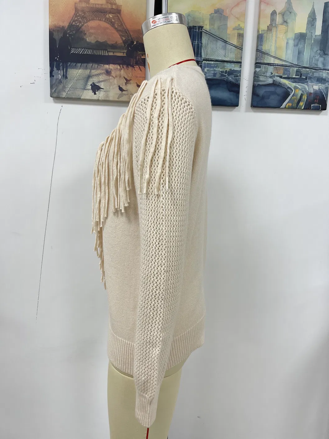 Winter Woman Knitwear Clothing Loose Solid Color Knitwear Fashion Tassel Fringe Women Sweater Pullover