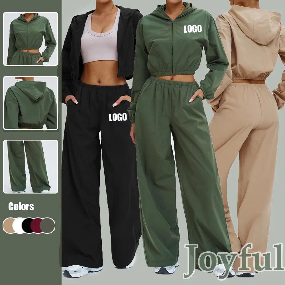 Streetwear/Activewear/Sports Wear Woman Clothing Coat and Pants Tracksuit