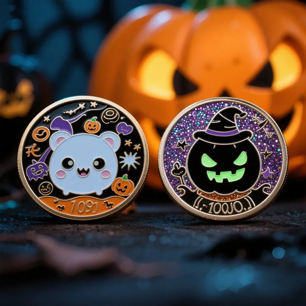 Metal Design Custom Challenge Coin Modern Fashion Halloween Cartoon Coin Zinc Alloy Copper Metal Collection Souvenir Coins