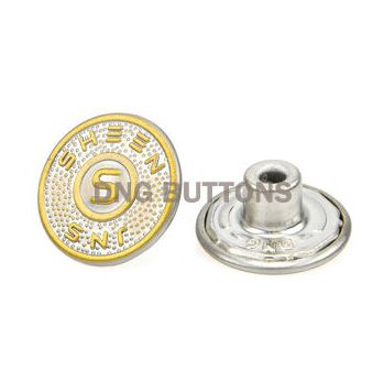 Premium Custom Brass Logo Denim Buttons for Stylish Apparel