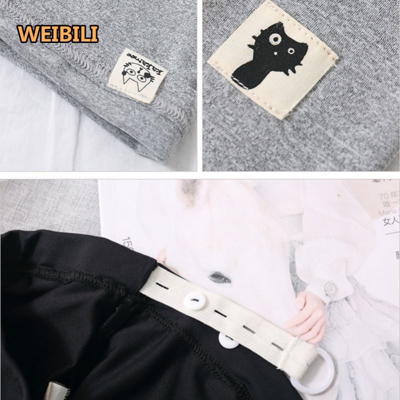 Wholesale Fashion Cat Sign High Waist Adjustable Waist Belt Maternity Women Loose Leggings Pregnant Pants Trousers