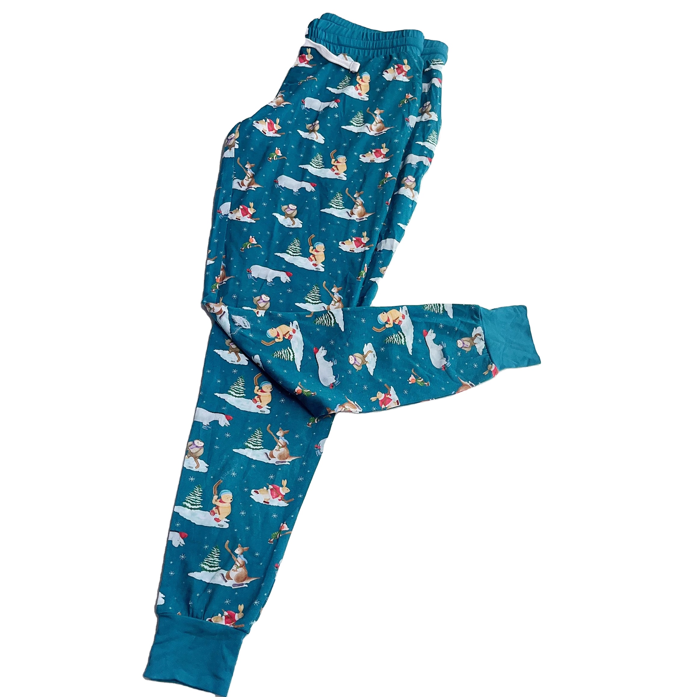 New Arrival Wholesale High Waist Women Leggings Custom Print Bamboo Adult Joggers Workout Cargo Joggers Pajamas for Women