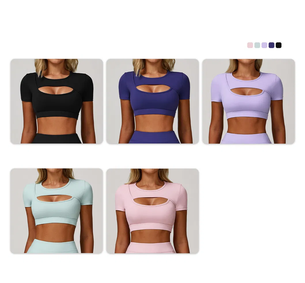 Super Quality Custom Logo Gym Fitness Set Shirt Sportswear Activewear for Women