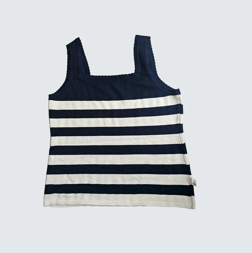 Trendy Stripe Knitting Sweater Vest for Women, All Seasons