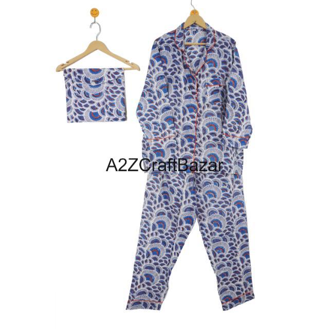100% Pure Cotton Thermal Digital Printed Floral Women's Sleepwear Ethnic Night Pant Shirt Comfortable Pajama Suit