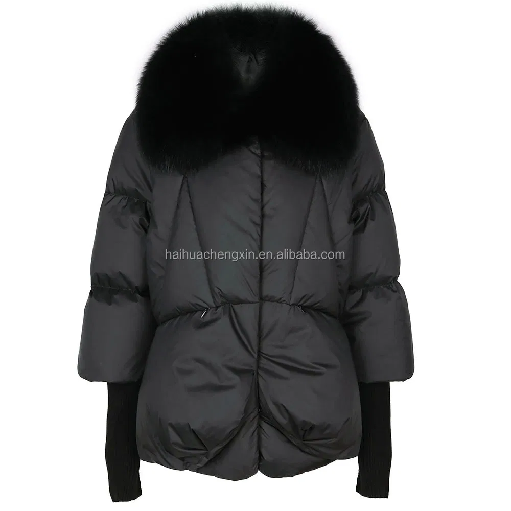 Modern Black Fur Coat