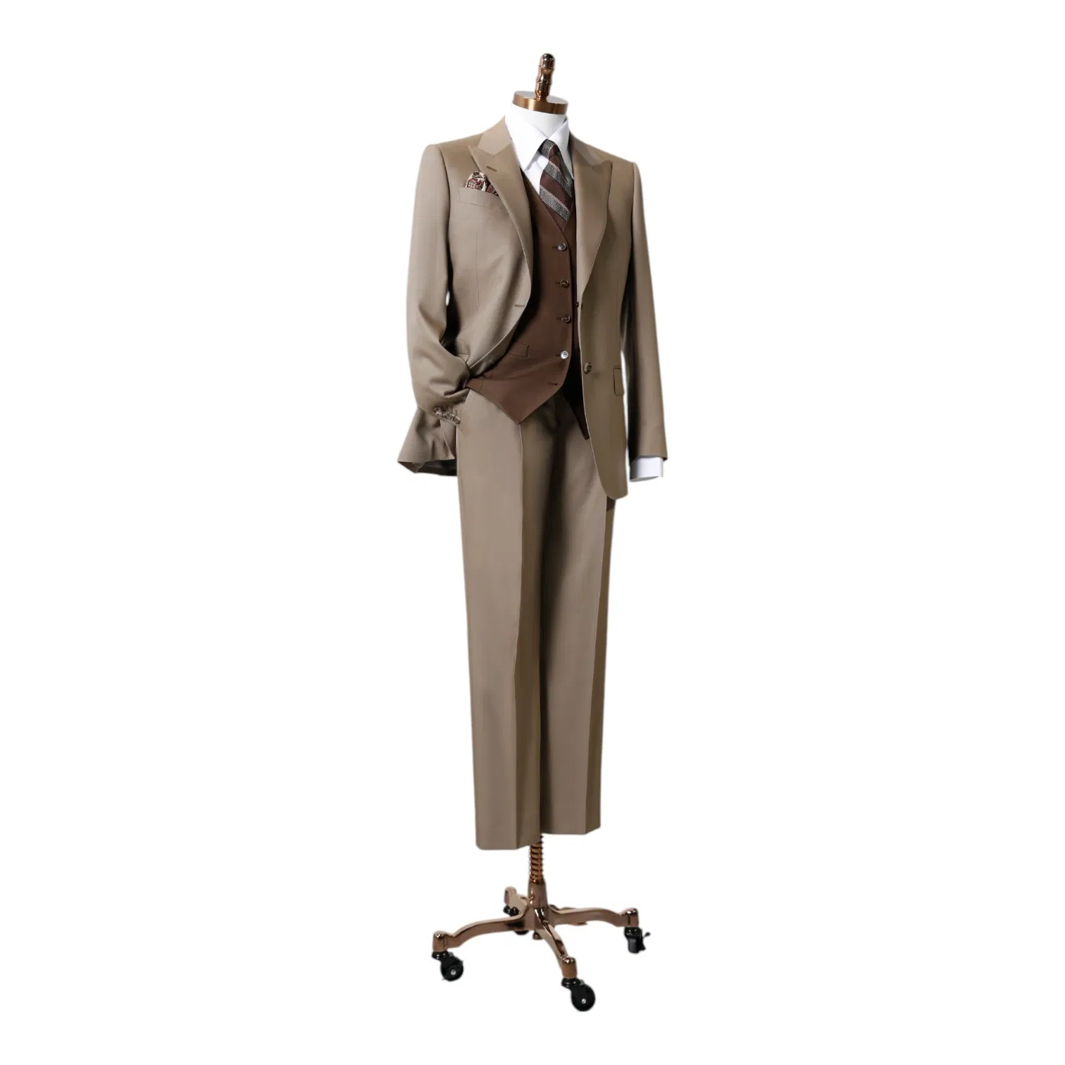 Lightweight Beige Summer Linen Custom Tailored for Casual and Formal Wear Mtm Vest