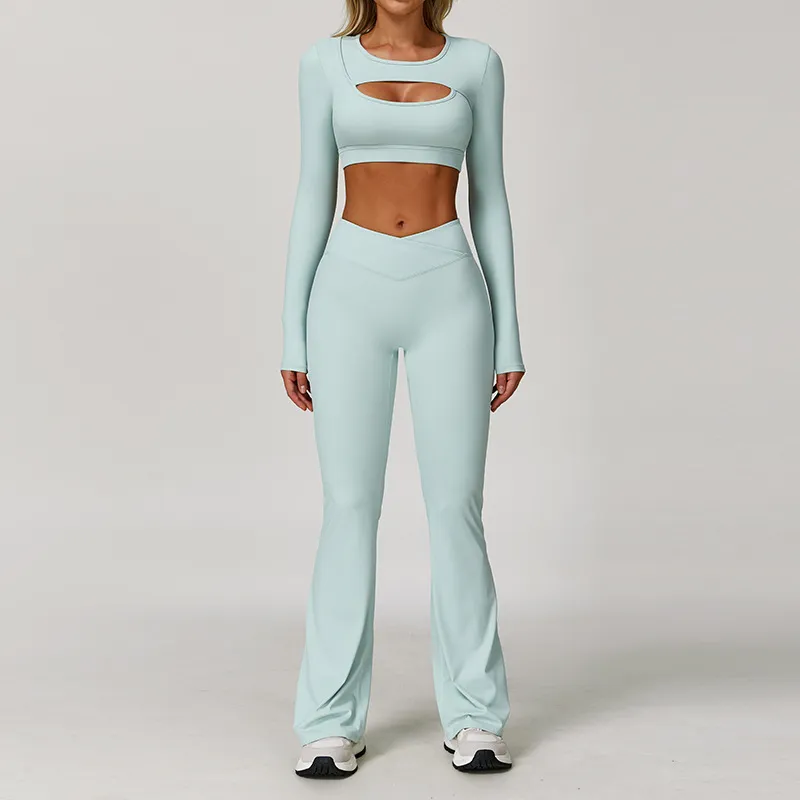 Super Quality Custom Logo Gym Fitness Set Shirt Sportswear Activewear for Women