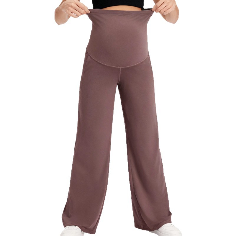 3040 Pregnant Women's Wide-leg High Waist Tummy Support Eco-Friendly Long Pants Casual Pregnant Maternity Yoga Wear
