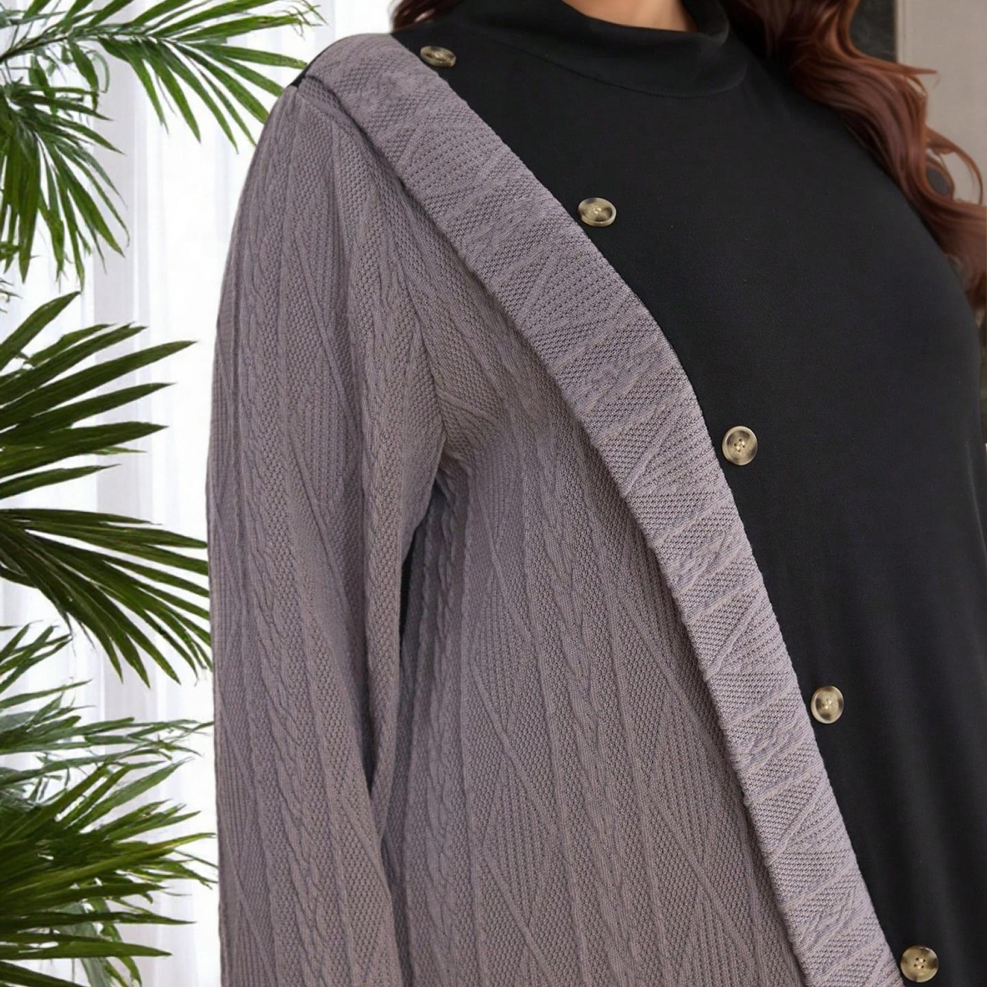 New Design Trendy Splicing FashionAbaya Casual Dress for Muslim Women Everyday Modest High Quality Polyester Fabric Ankle Length