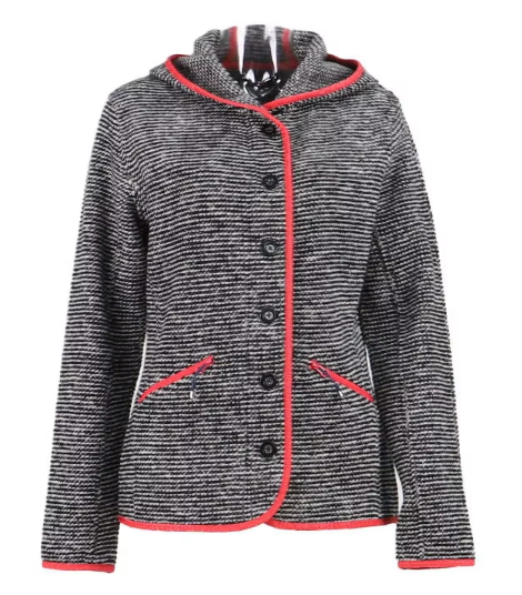 Sustainable Breathable Hooded Fleece Jacket with Zipper Closure for Women