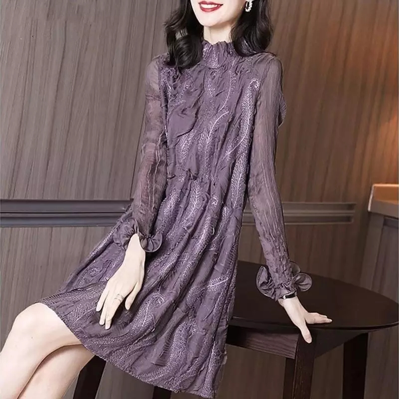 The New Spring 2021 Fashion Casual Women's A-Line Ruffled Flounce Dress
