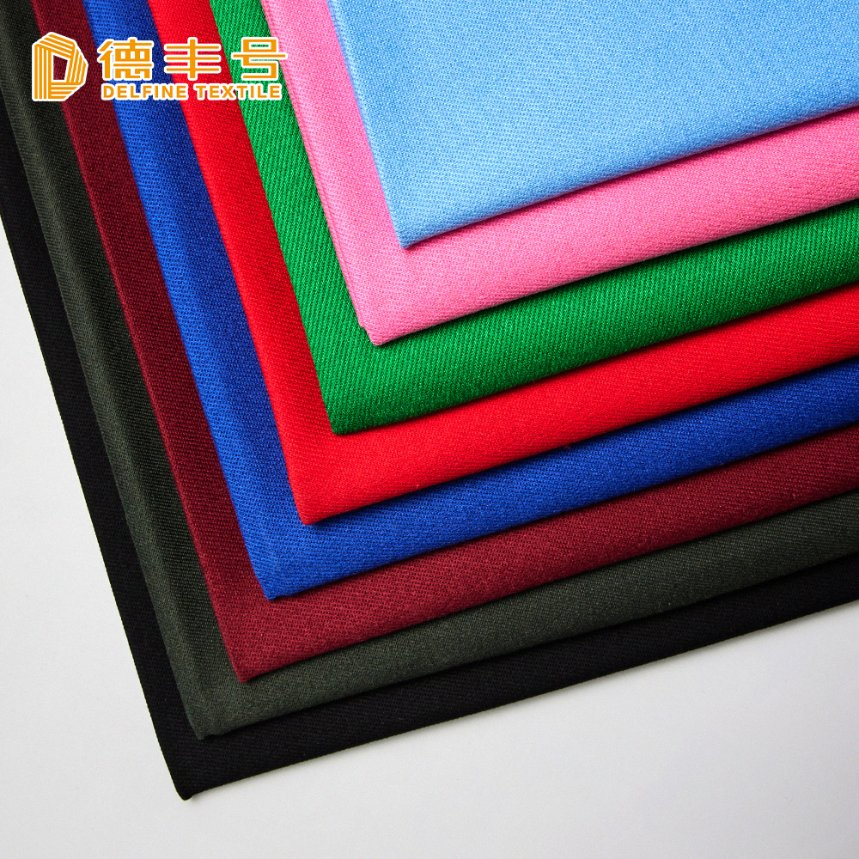 Glossy Denim Effect Cotton Rayon Twill Stretch Apparel Fabric
