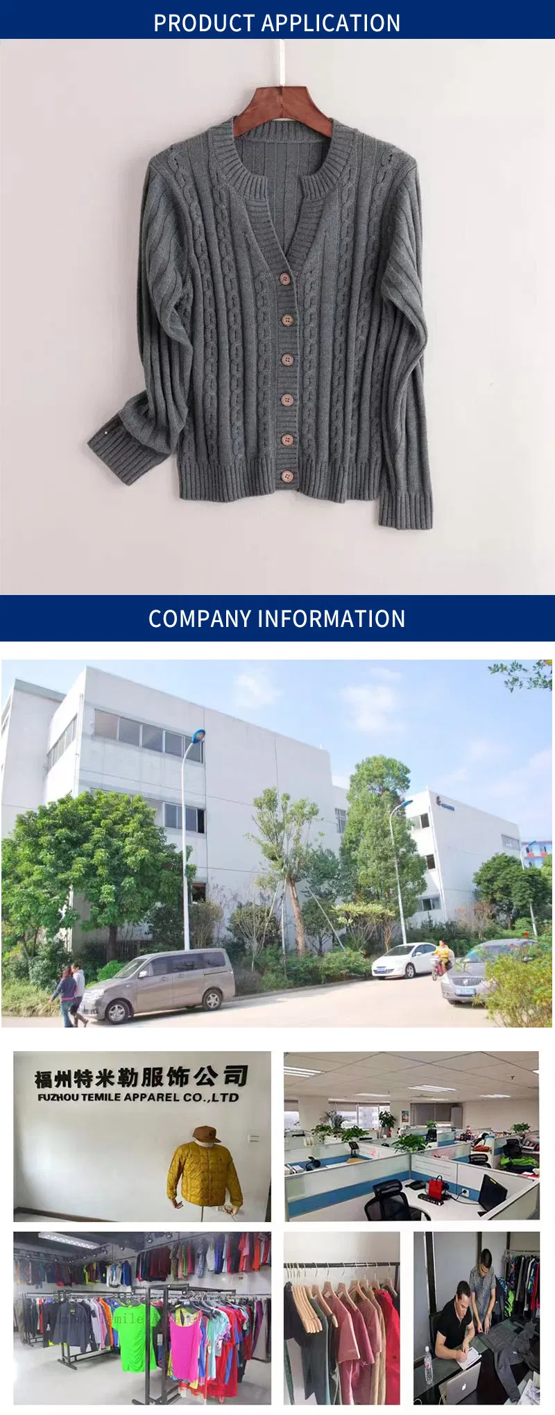 Specializing in Manufacturing Women's Cardigan Sweaters Knitted Sweaters