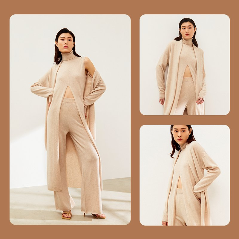 Women Knitwear Winter Causal Long Knit Sweater