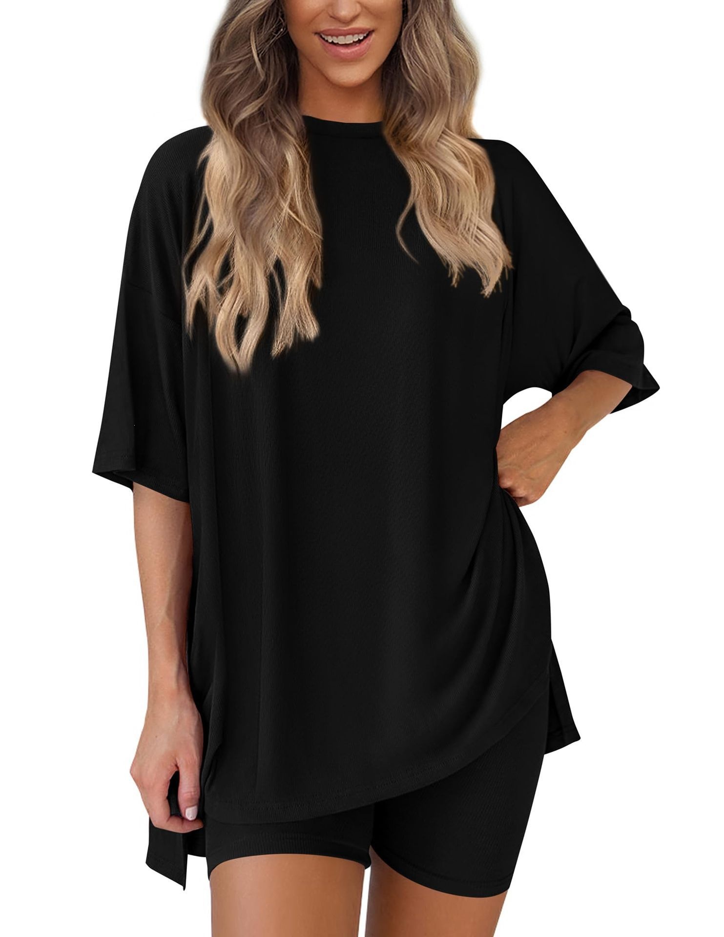 Cross-border Women's Apparel Wholesale 2-Piece Shorts Set /-Ready Factory-Direct Supply Women's