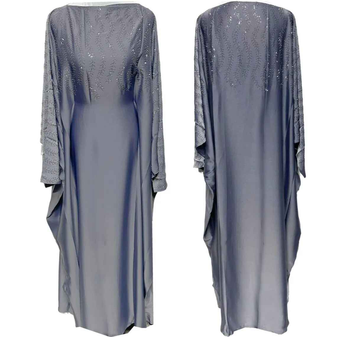 Custom Modest Islamic Clothing - Women's Dubai Abaya Style Satin Kaftan