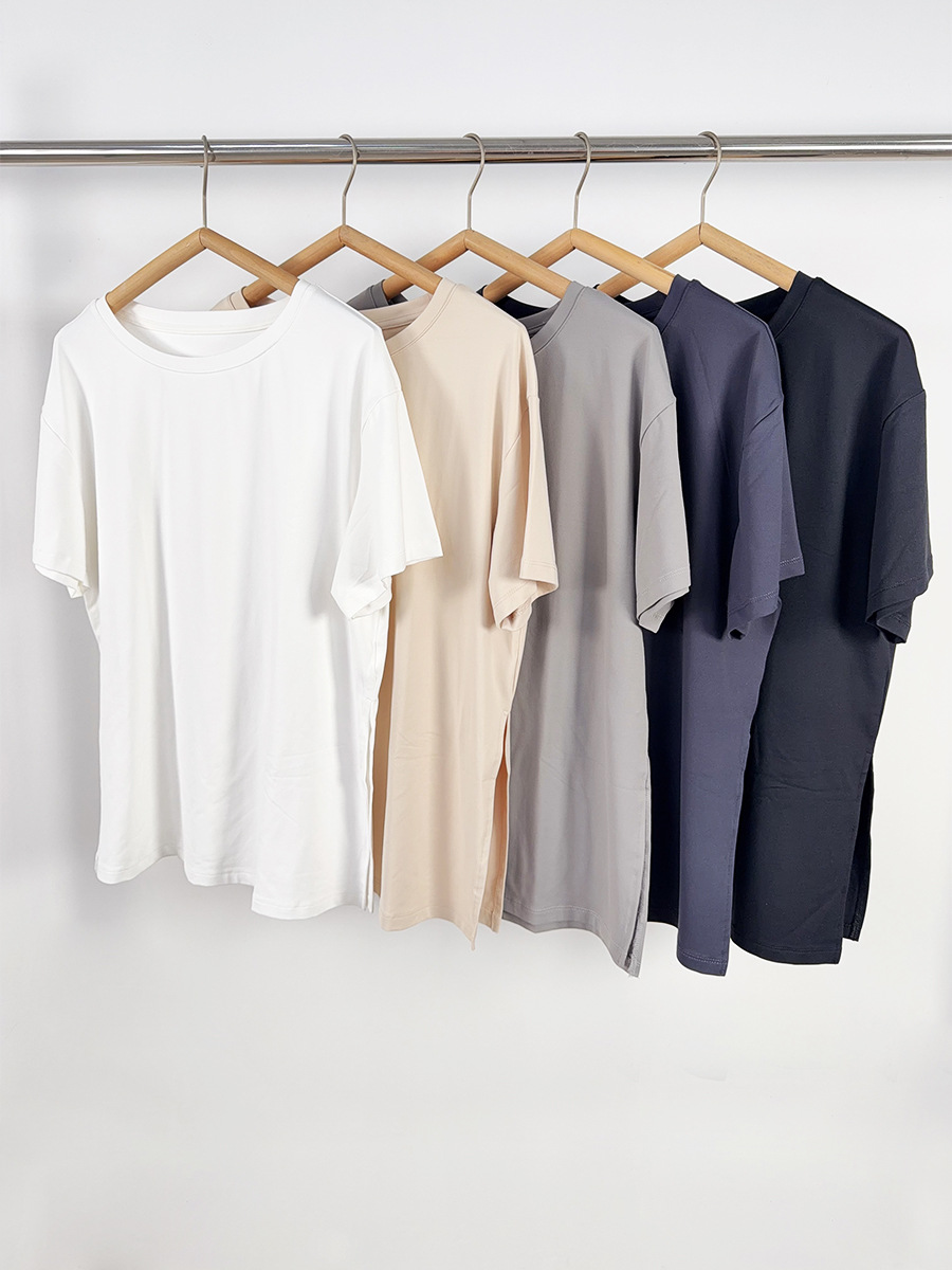 OEM Women's O-Neck Short Sleeve T-Shirt Nylon Spandex Casual Slimming Soft Skin-Friendly Comfortable Sports Summer
