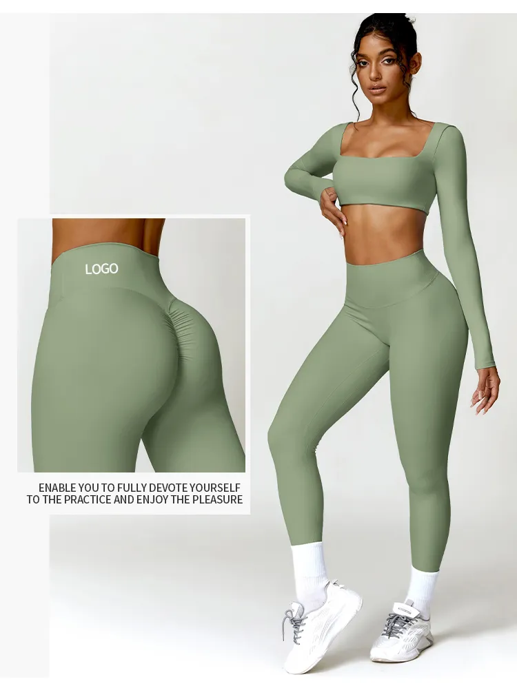 Custom Wholesale Sportswear Active Wear Women Yoga Set