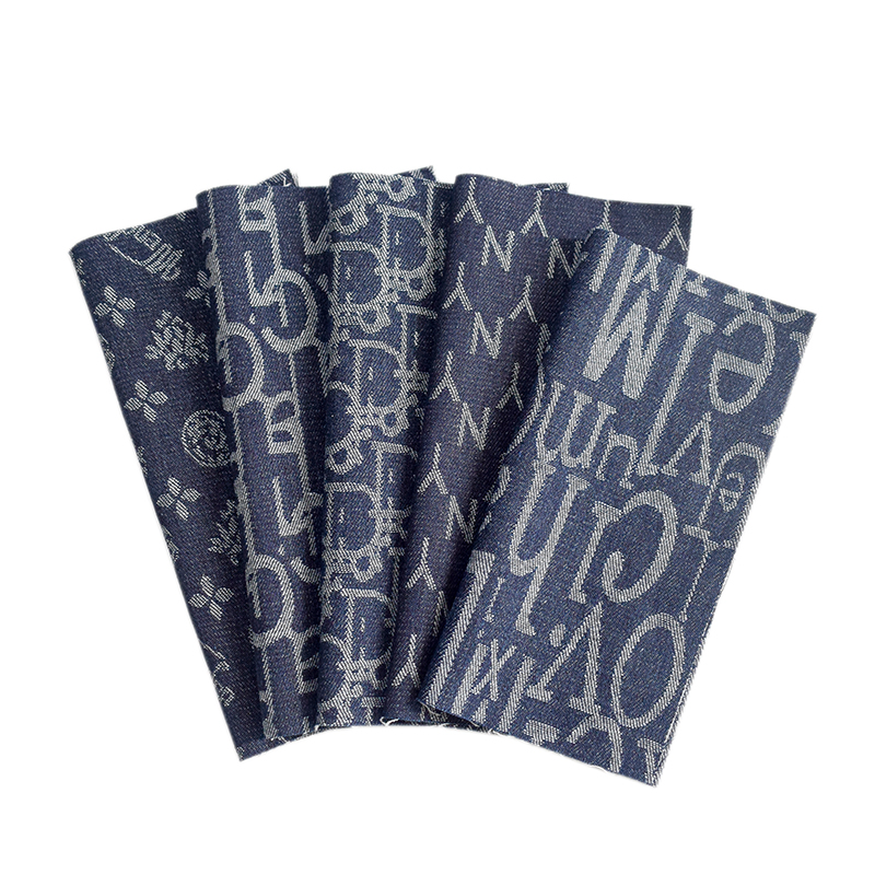 Manufacturer Wholesale New Fashion Brand Jacquard Denim Fabric for Apparel Bags