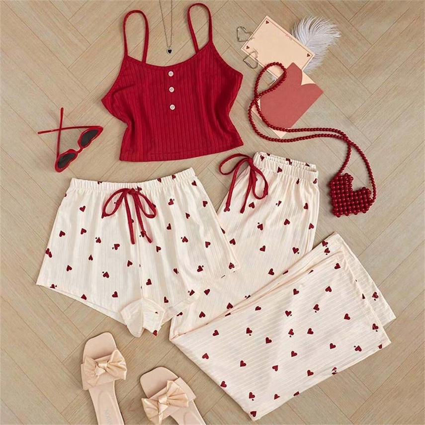 Women Sexy Lingerie Pajamas Set Elegant Sleeveless Top and Shorts Night Suit Underwear Sleepwear