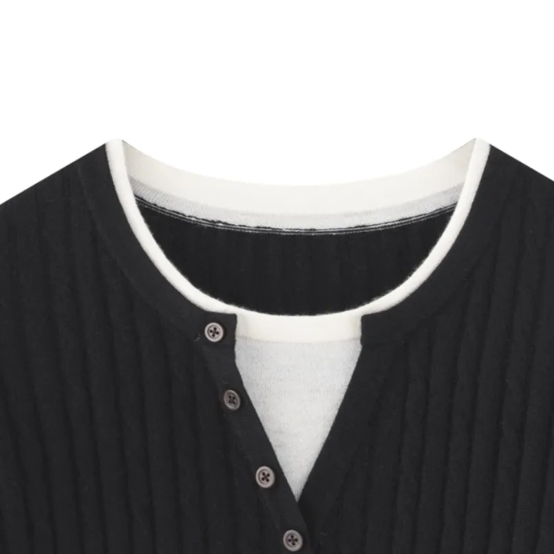 a Versatile Knitted Sweater for Women's Daily Wear Size Spec Chart 2