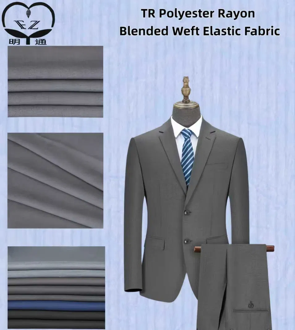 Premium Breathable Weft Stretch Fabric for Stylish Business Attire