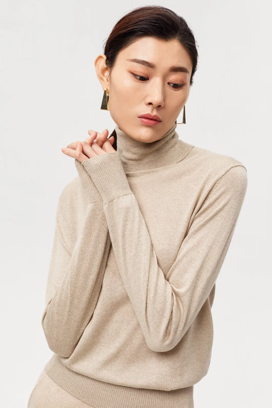 Knitted Turtleneck Sweater for Women