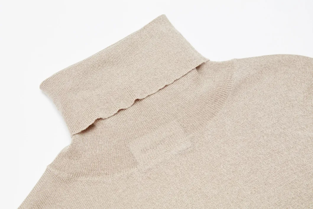Knitted Turtleneck Sweater Detail