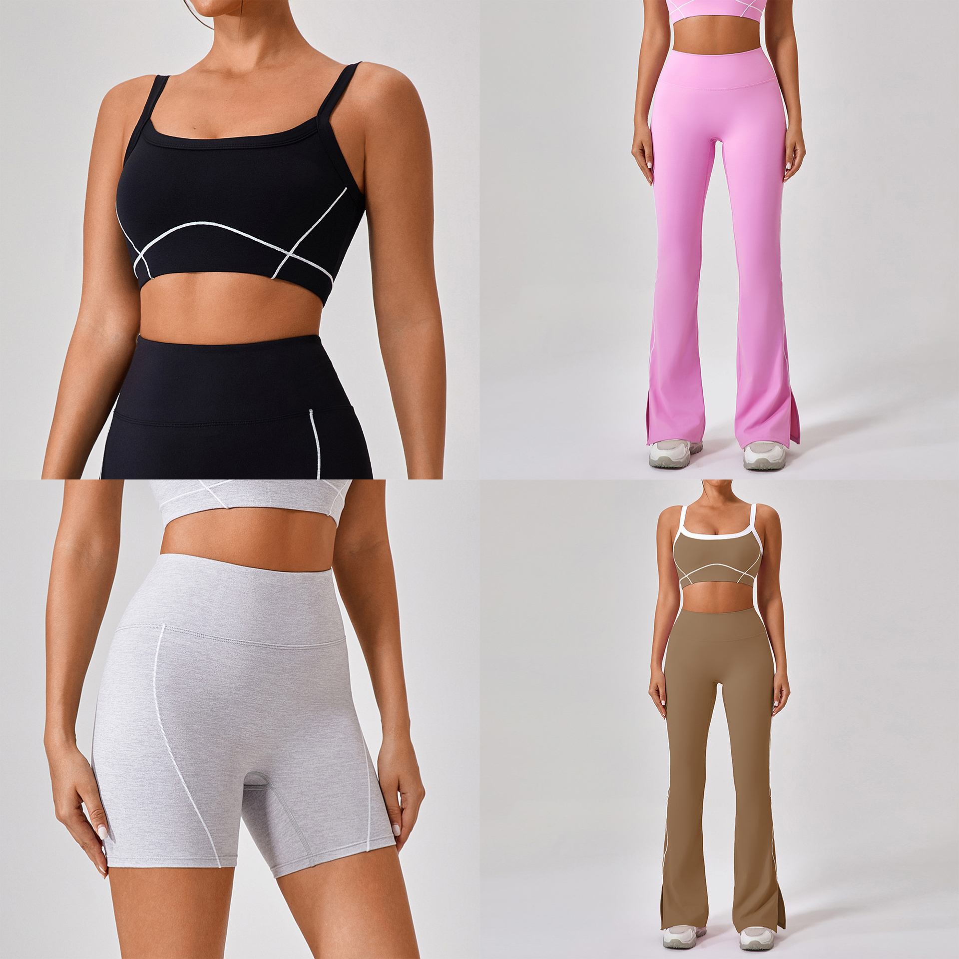 Custom Logo 3 Piece Fashion Plus Size Yoga Set Sportswear Crop Top Yoga Active Wear Long Gym Fitness Sets For Women