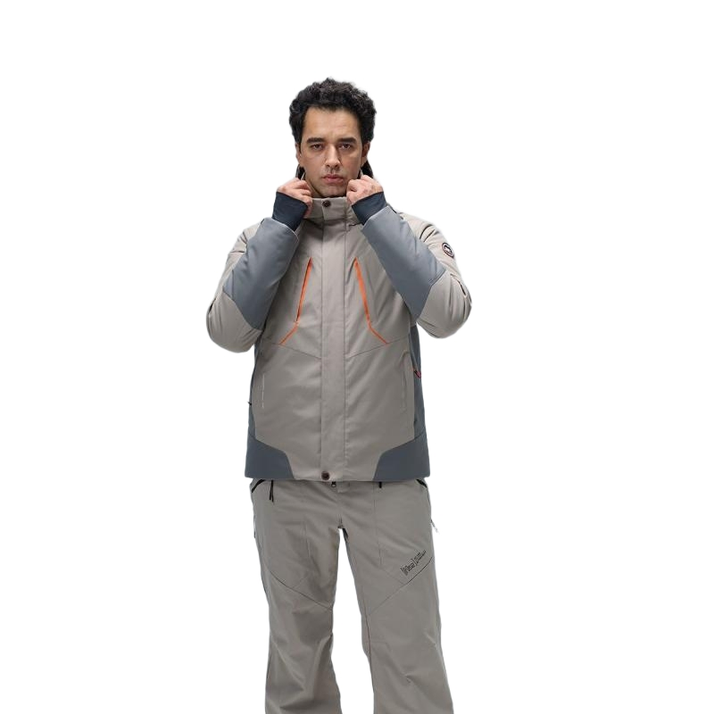 ODM Men Insulated Ski Wear with Fleece Lining and Quick Dry Fabric for Snowy Weather Resort.