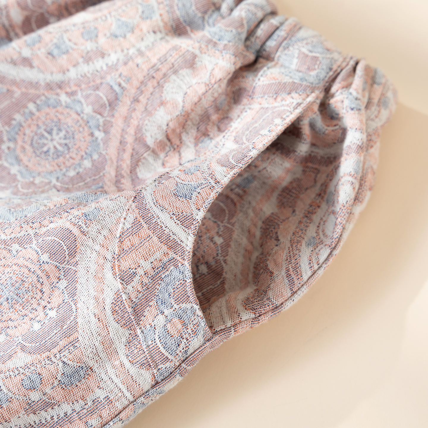 Women's Cotton-Linen Jacquard Sleep Pants Spring/Summer New Arrival Flower Bud Radish-Style Loose-Fit Loungewear Pants