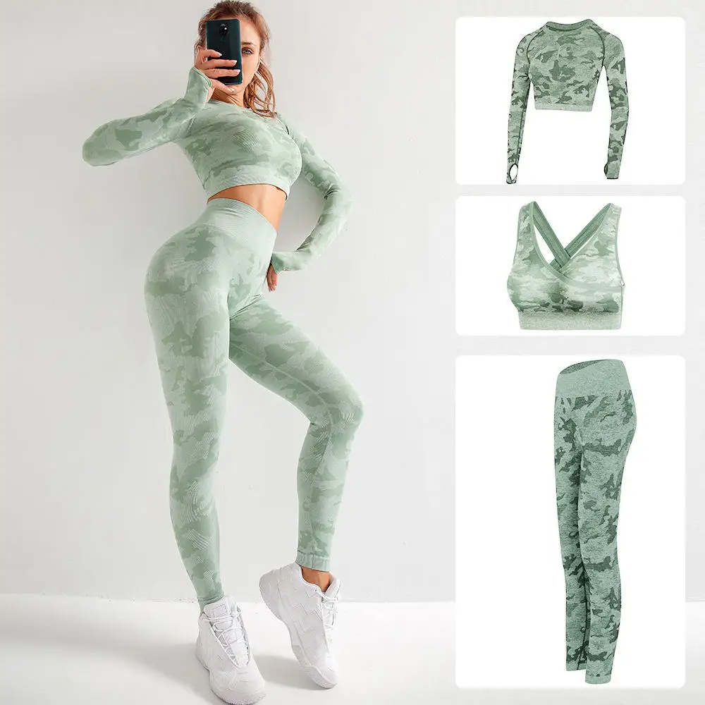 New Arrivals Breathable Lightweight Eco-Friendly Seamless Activewear Sport Wear Women Yoga Set 2-Piece Plus Size Gym Fitness