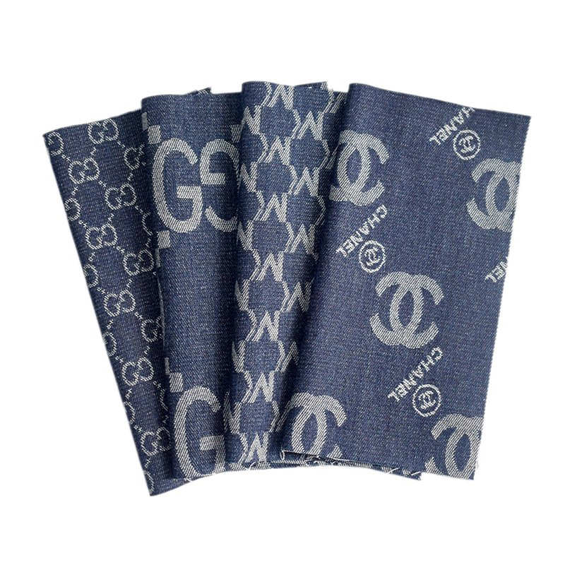 Manufacturer Wholesale New Fashion Brand Jacquard Denim Fabric for Apparel Bags