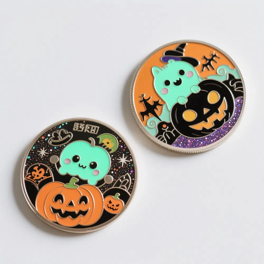 Metal Design Custom Challenge Coin Modern Fashion Halloween Cartoon Coin Zinc Alloy Copper Metal Collection Souvenir Coins