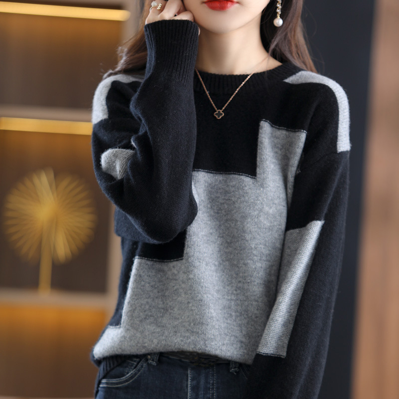 Hot Sale Ladies' Super Soft Cashmere Slipper Sweater Women's Comfortable Stayhome Style Loungewear Knitwear Knit Jumper
