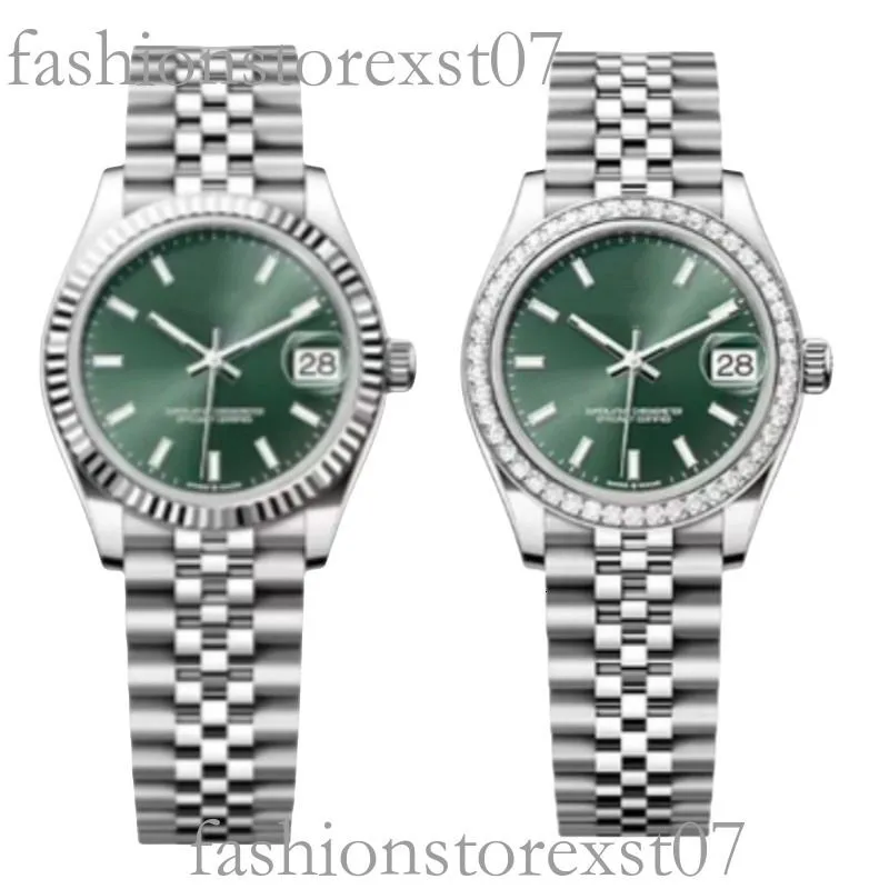 Moissanite Watch High Quality Fashion Womens Mens Watch Mechanical Automatic 31mm Dia Bezel Sapphire Pink Ladies Watches Designer Ss Steel Strap Wristwatches