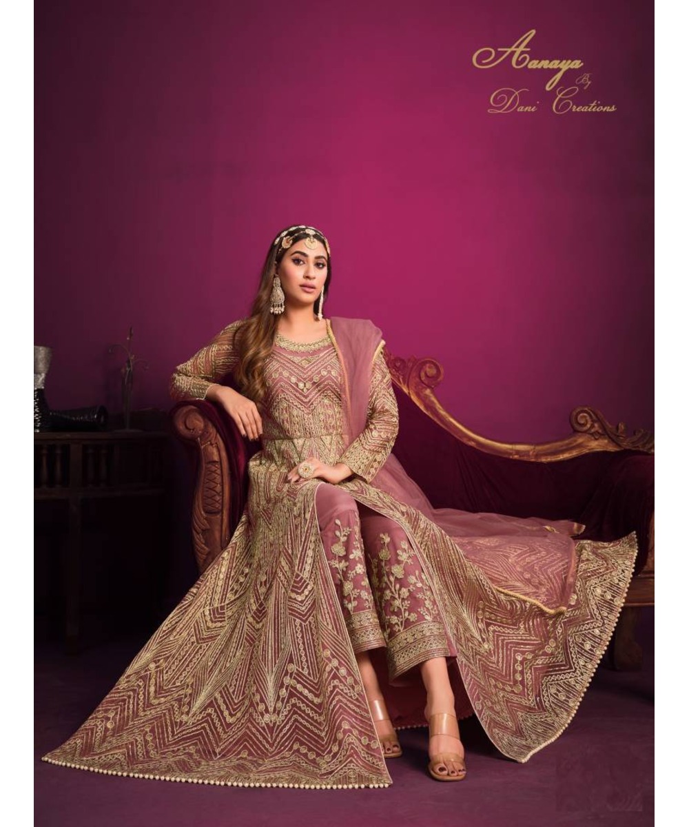 Pakistani Chiffon Two-Piece Modest Suit for Women in Rajasthani Style with Beautiful Dupatta Eco-Friendly and Four Season