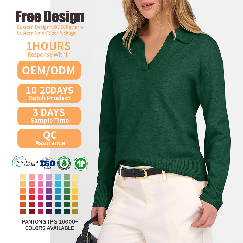 Women Sweater Comfortable V-Neck Knitwear for Professional Work and Casual Days