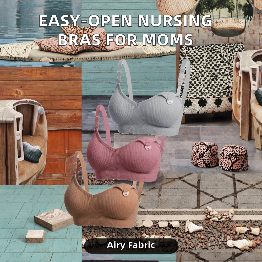Wholesale Nursing Bras with Easy Open Front for Pregnant Women Breathable Underwire Breastfeeding Underwear Maternity Clothing