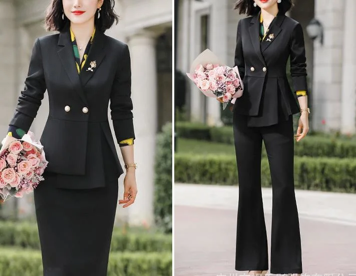 Factory Direct Sale Pure Colour 2024 Women′ S Suit/Low Price Wholesale Comfortable and Breathable Female Business Attire Made in China