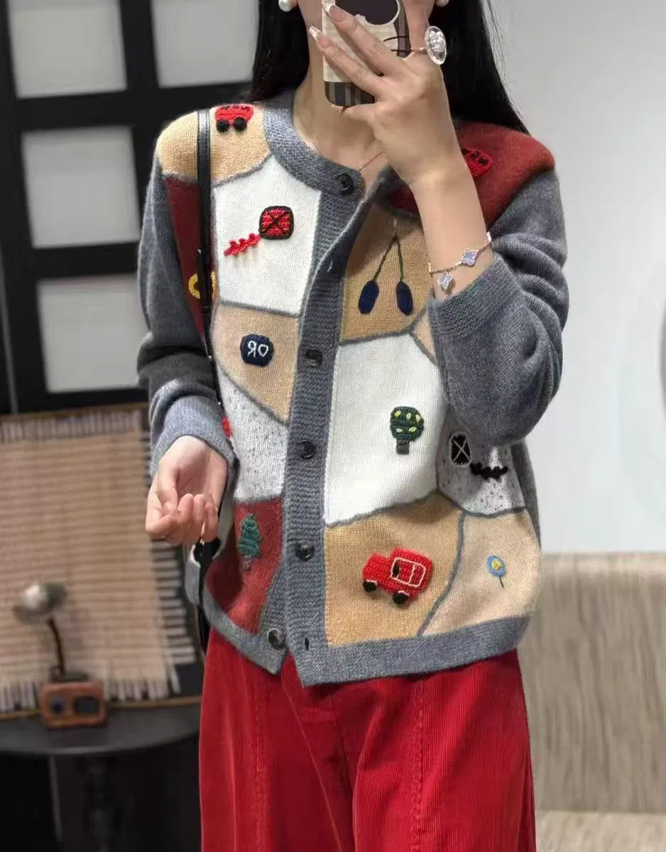 China Wholesale Fashion Cardigan Sweater Knitwear Sweater for Women