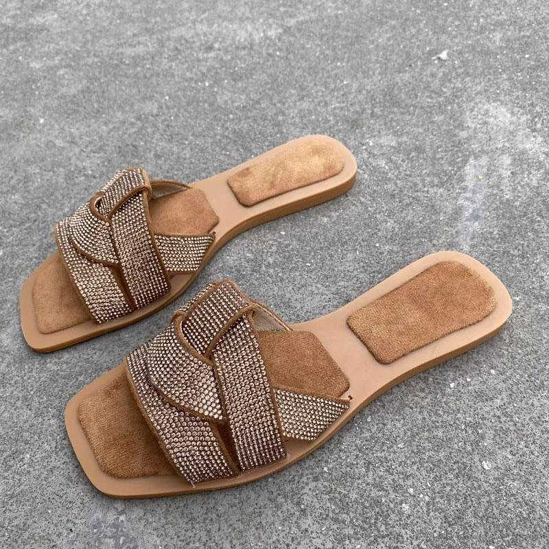 Women's Trendy Open-Toed Flats for Spring Autumn Non-Slip Soft TPR Insole Quality Ladies Sandals Fashion Style Summer Collection