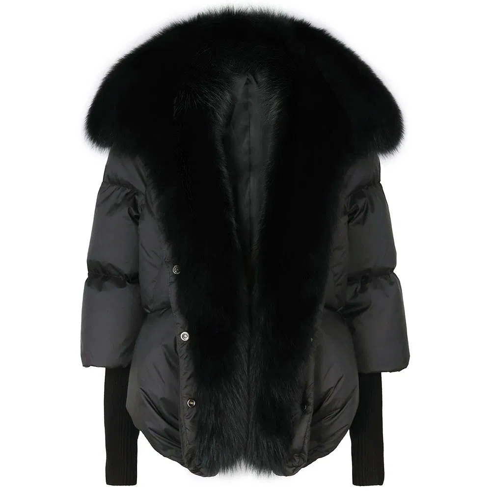 Modern Black Fur Coat - Adults' Free Size Clothing by Brand