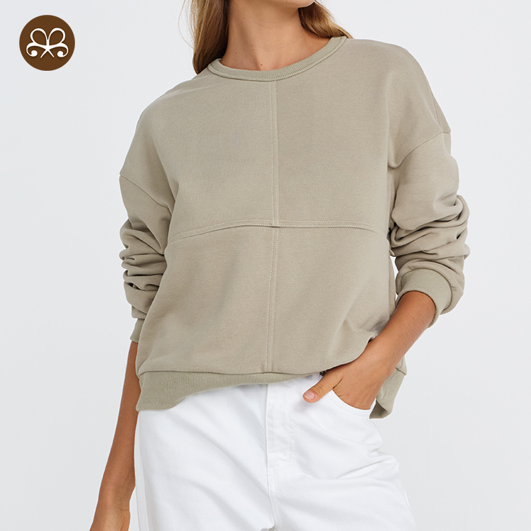 Custom Logo Women's Nursing Wear Maternity Sweatshirt Long Sleeve Invisible Zipper Breastfeeding Jumper
