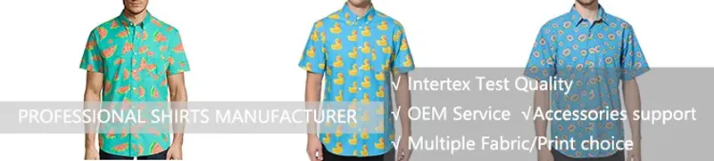 Summer Shirt Casual Resort Party Wear Short Sleeve Hawaiian Beach Men Printed Cotton Aloha Shirts