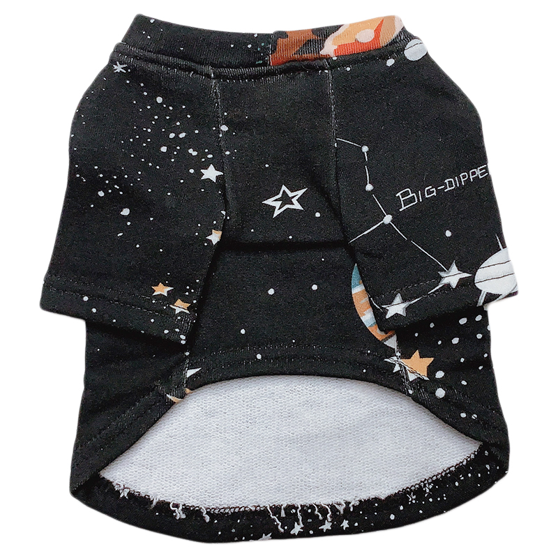 Star Pattern Black Medium Size Pet Clothes