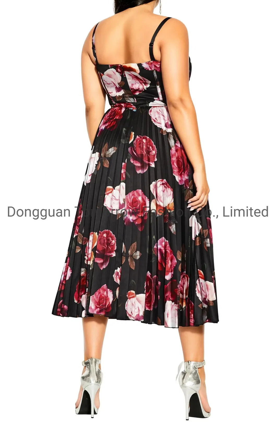 Sweetheart Neck China Apparel Factory Wholesale Fashion MIDI Clothes Summer Elegant Sexy High Waist Maxi Clothing Plus Size Women Dress