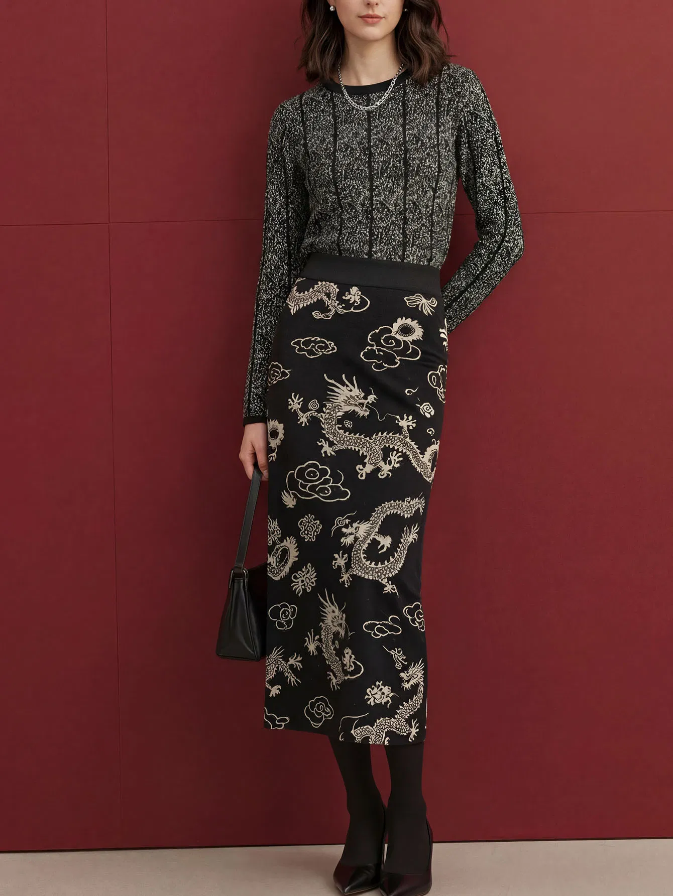 Trendy Women's Knitted Sweater for Fall and Winter Wear
