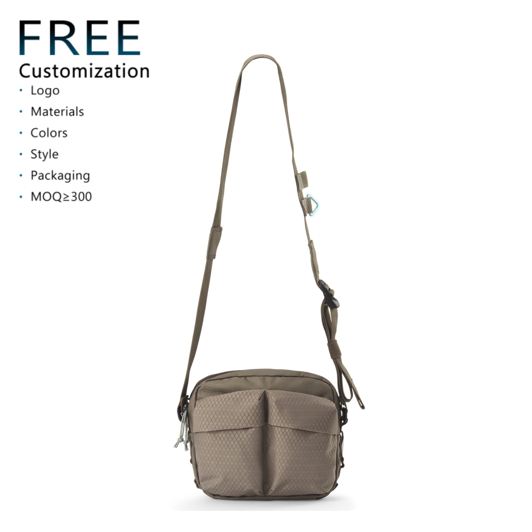 Manufacturer Custom OEM Sustainable Eco Friendly Recycled Nylon Waterproof Hip Belt Chest Sling Crossbody Bag for Women's Bags